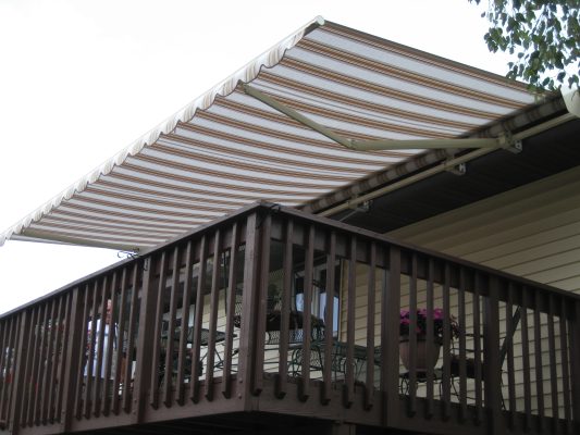 Residential deck awning
